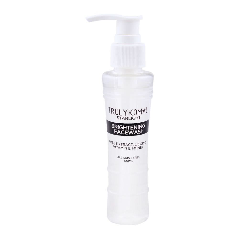 Truly Komal Starlight Brightening Rose Extract Face Wash All Skin Types 100ml, Face Washes, Truly Komal, Chase Value