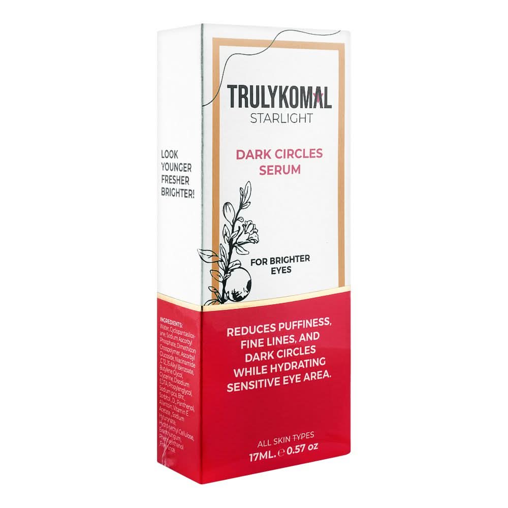 Truly Komal Starlight Dark Circles Serum All Skin Types 17ml, Oils & Serums, Truly Komal, Chase Value
