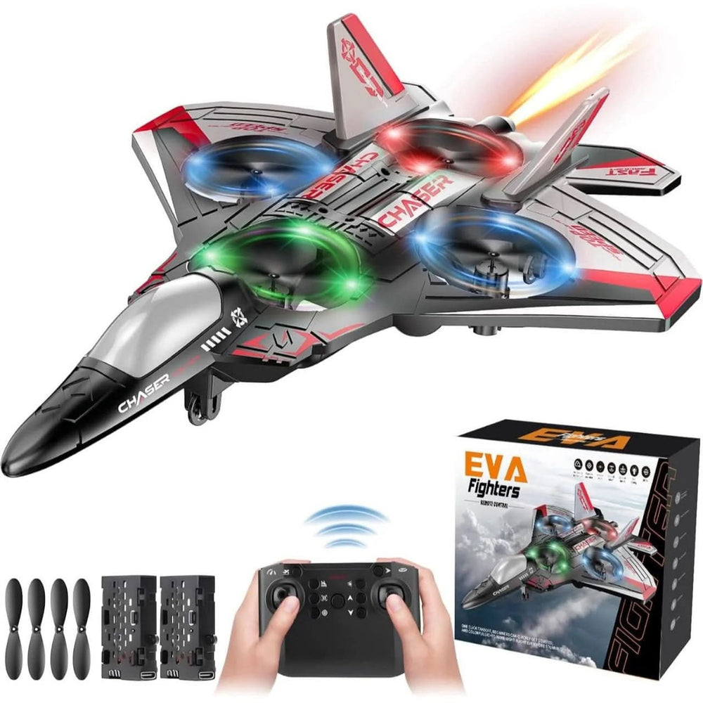 RC Drone Jet With Lightning Effect & Rechargeable Batteries | EVA Fighters, Remote Control, Chase Value, Chase Value