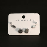 Women's Tops 3 Pcs - Silver, Women Earrings & Tops, Chase Value, Chase Value