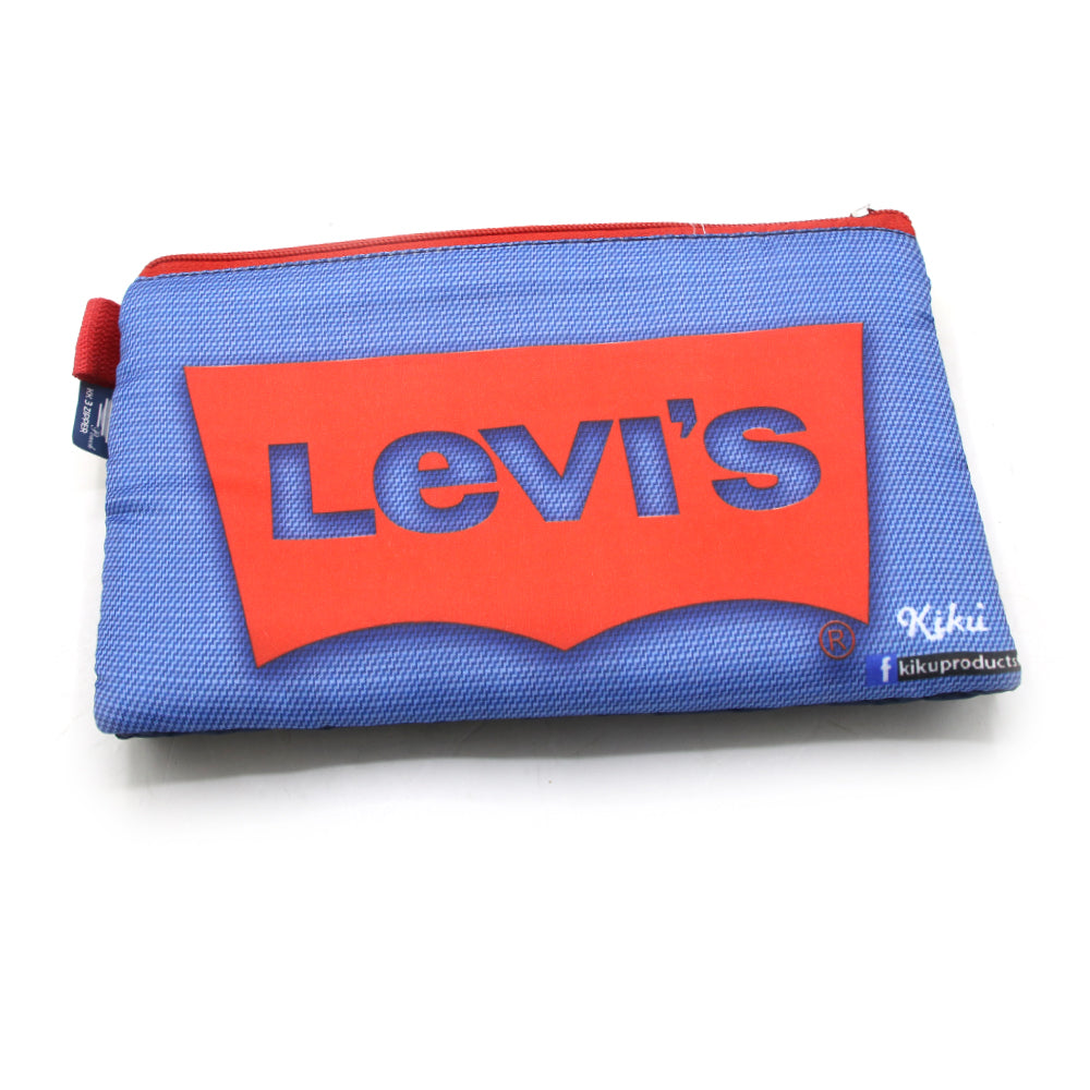 Pencil Pouch Three Zipper - Steel Blue, Stationery Pouch & Box, Chase Value, Chase Value