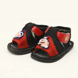 Newborn Boys Sandal- Black & Red, Newborn Caps, Shoes & Socks, Chase Value, Chase Value