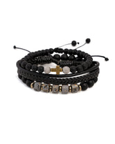 3 Pcs Gents Leather Bracelets, Men's Jewellery, Chase Value, Chase Value