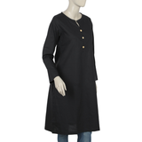 Women's Plain Kurti - Black, Women Ready Kurtis, Chase Value, Chase Value