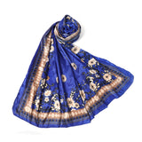 Women's Silk Scarf - Blue, Women Scarf Pins & Brooches, Chase Value, Chase Value