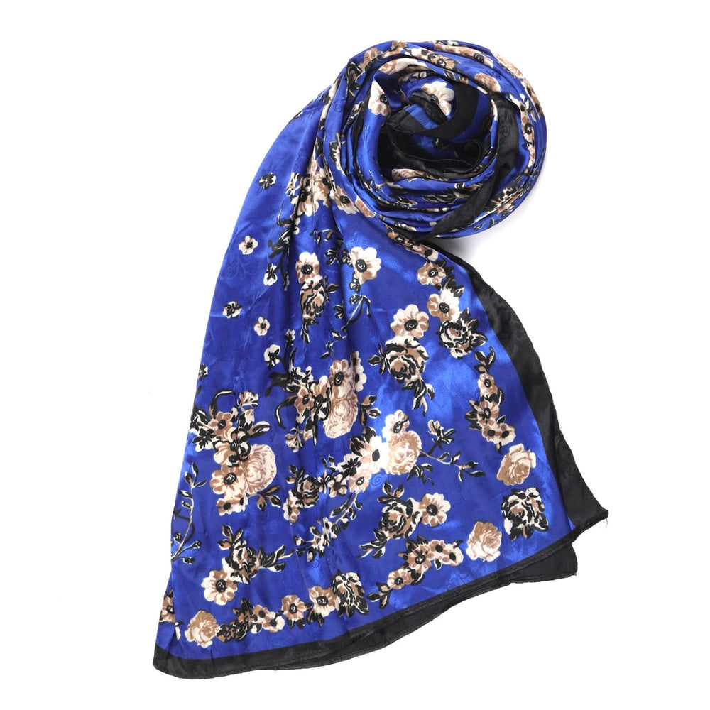 Women's Silk Scarf - Blue, Women Shawls & Scarves, Chase Value, Chase Value