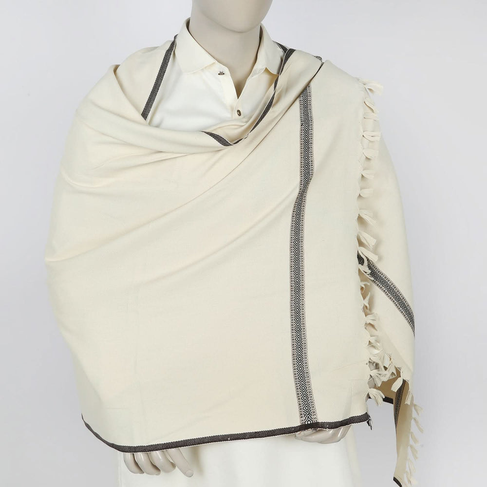 Men's Shawl - Cream, Men's Shawls & Mufflers, Chase Value, Chase Value