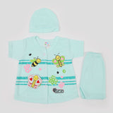 Newborn Girls Half Sleeves Suit - Cyan, Newborn Girls Sets & Suits, Chase Value, Chase Value