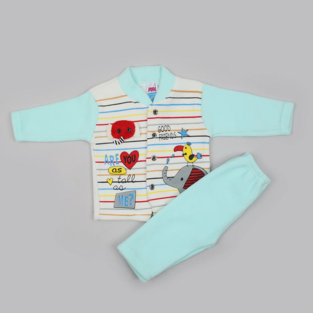 Newborn Boys Full Sleeves Suit - Cyan, Newborn Boys Sets & Suits, Chase Value, Chase Value