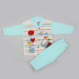 Newborn Boys Full Sleeves Suit - Cyan, Newborn Boys Sets & Suits, Chase Value, Chase Value