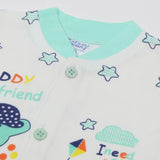 Newborn Boys Half Sleeves Suit - Cyan, Newborn Boys Sets & Suits, Chase Value, Chase Value