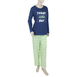 Women's Full Sleeves Night Suit - Dark Blue, Women Night Suit, Chase Value, Chase Value