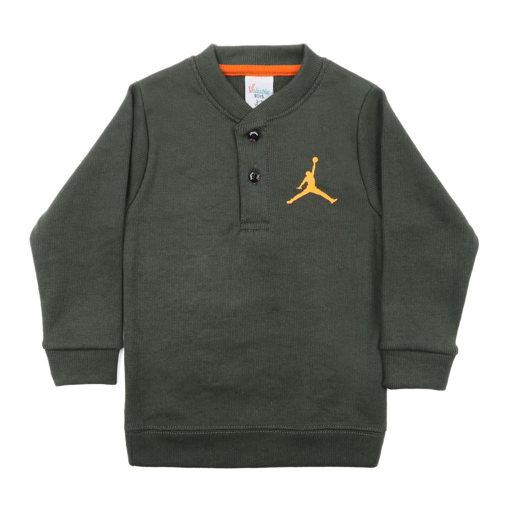 Boys Full Sleeves SweatShirt - Dark Green, Boys Hoodies & Sweat Shirts, Chase Value, Chase Value
