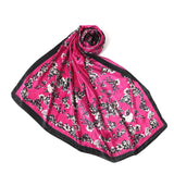 Women's Silk Scarf - Dark Pink, Women Scarf Pins & Brooches, Chase Value, Chase Value