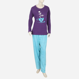 Women's Full Sleeves Night Suit - Dark Purple, Women Night Suit, Chase Value, Chase Value