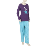 Women's Full Sleeves Night Suit - Dark Purple, Women Night Suit, Chase Value, Chase Value