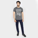 Men's Half Sleeves T-Shirt - Grey, Men's T-Shirts & Polos, Chase Value, Chase Value