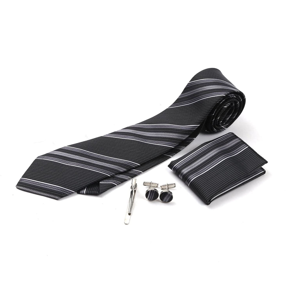 Men's Neck Tie Box With Pin - Grey, Men's Tie, Chase Value, Chase Value