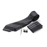 Men's Neck Tie Box With Pin - Grey, Men's Tie, Chase Value, Chase Value