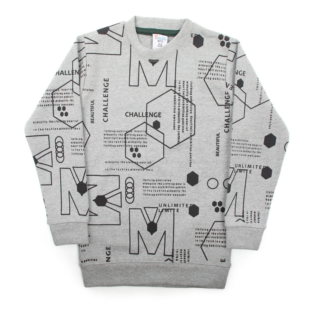 Boys Full Sleeves SweatShirt - Ash Grey, Boys Hoodies & Sweat Shirts, Chase Value, Chase Value