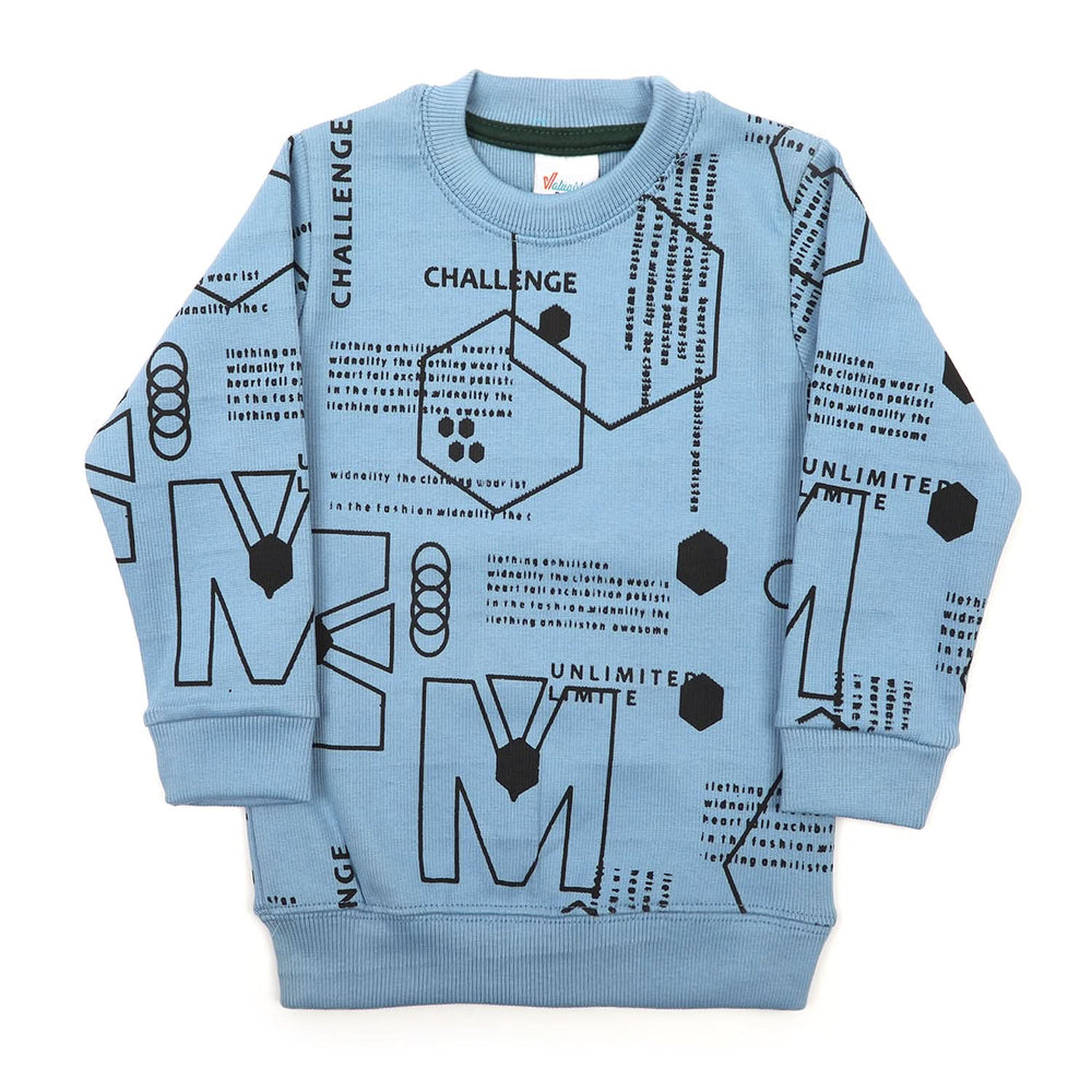 Boys Full Sleeves SweatShirt - Light Blue, Boys Hoodies & Sweat Shirts, Chase Value, Chase Value