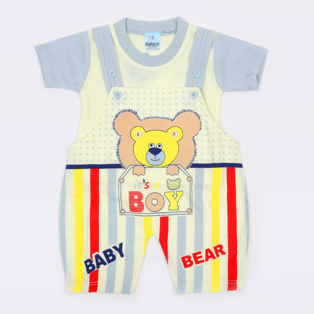 Newborn Boys Half Sleeves Romper - Light Blue, Newborn Boys Rompers, Chase Value, Chase Value