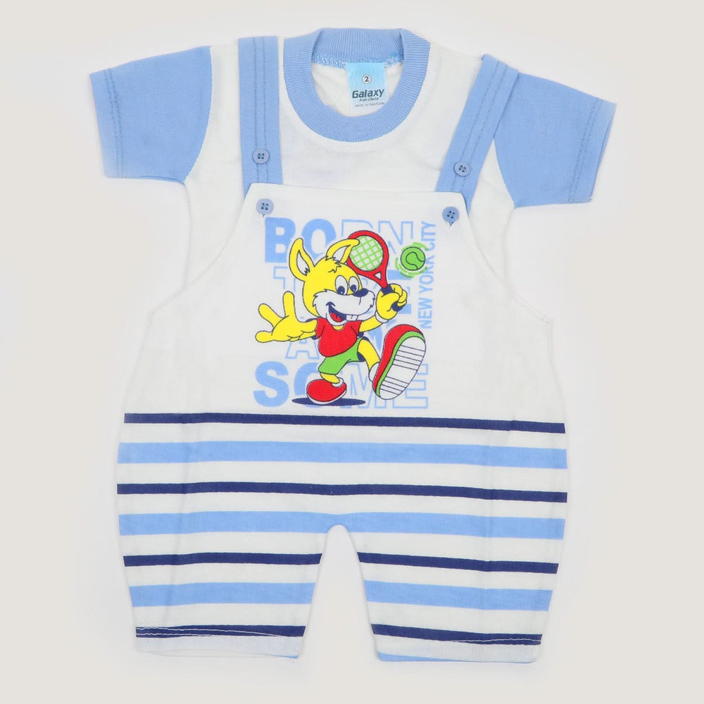 Newborn Boys Half Sleeves Romper - Light Blue, Newborn Boys Rompers, Chase Value, Chase Value