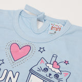 Newborn Girls Half Sleeves Suit - Light Blue, Newborn Girls Sets & Suits, Chase Value, Chase Value
