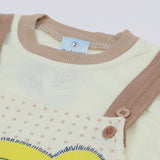 Newborn Boys Half Sleeves Romper - Light Brown, Newborn Boys Rompers, Chase Value, Chase Value