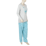 Women's Full Sleeves Night Suit - Light Grey, Women Night Suit, Chase Value, Chase Value