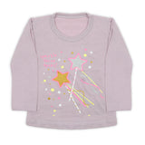 Girls Full Sleeves T-Shirt - Light Purple, Girls T-Shirts, Chase Value, Chase Value