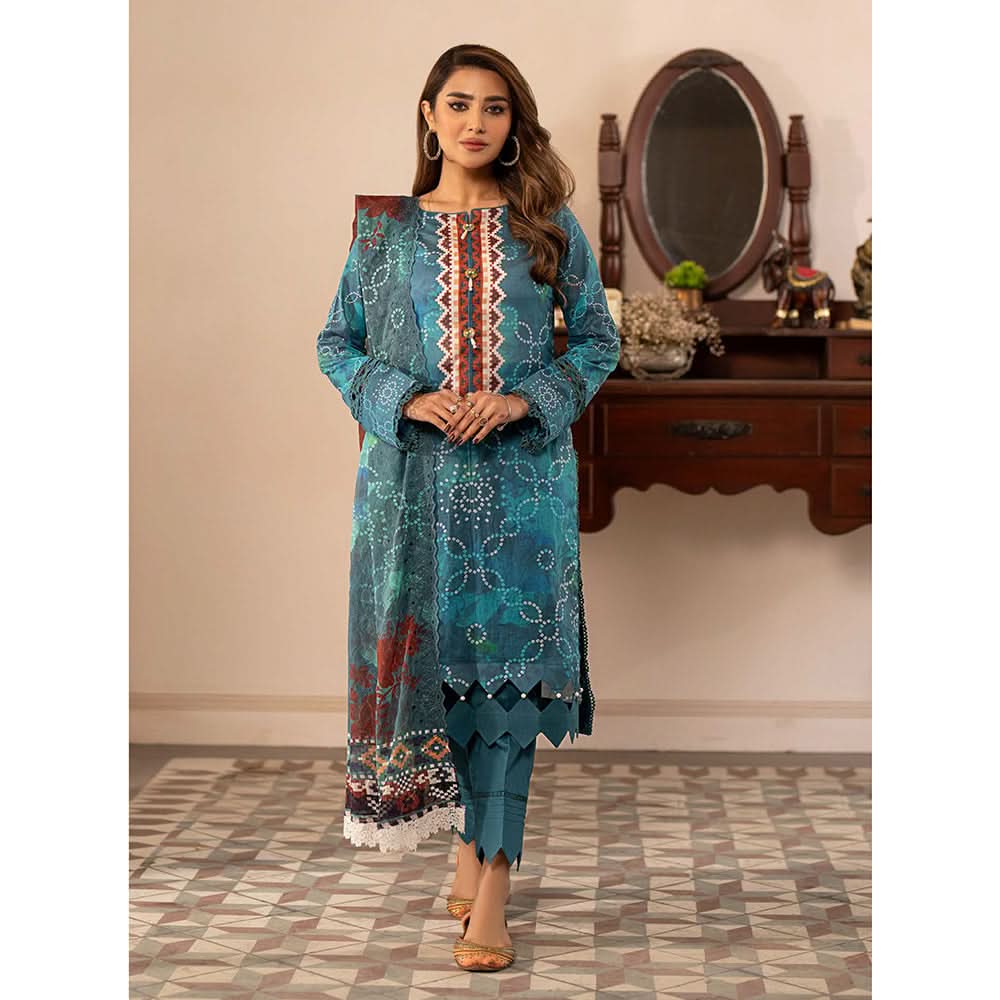 Al Zohaib Sun Shine Chikankari Lawn Printed Suit 3Pcs Unstitched Suit - 4, Women, 3Pcs Shalwar Suit, Al-Zohaib Textiles, Chase Value