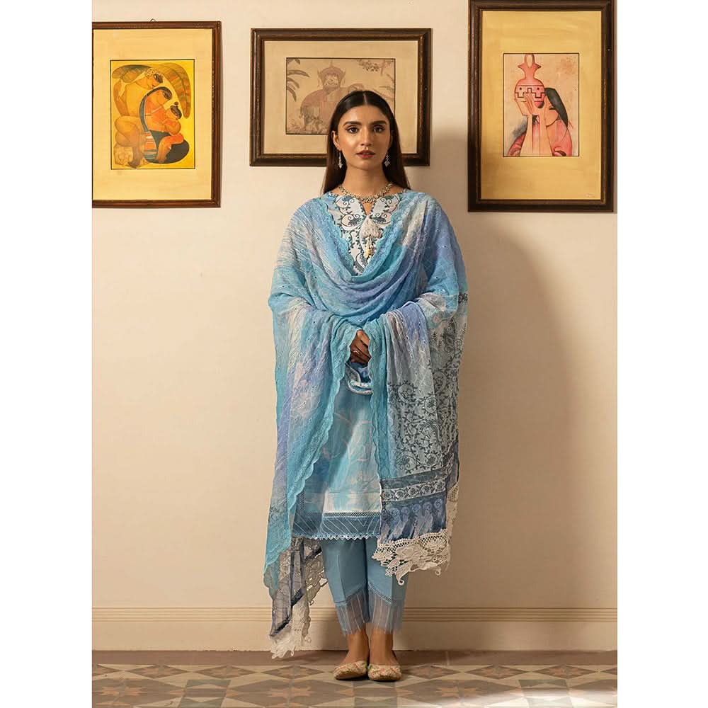 Al Zohaib Sun Shine Chikankari Lawn Printed Suit 3Pcs Unstitched Suit - 5, Women, 3Pcs Shalwar Suit, Al-Zohaib Textiles, Chase Value