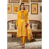 Al Zohaib Sun Shine Chikankari Lawn Printed Suit 3Pcs Unstitched Suit - 6, Women, 3Pcs Shalwar Suit, Al-Zohaib Textiles, Chase Value