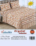 Valuable Crystal Collection 3 Piece Double Bedsheet 90X96", Double Size Bed Sheet, Chase Value, Chase Value