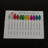 Scarf Pin Card Pack Of 12 - Multi Color, Women Scarf Pins & Brooches, Chase Value, Chase Value