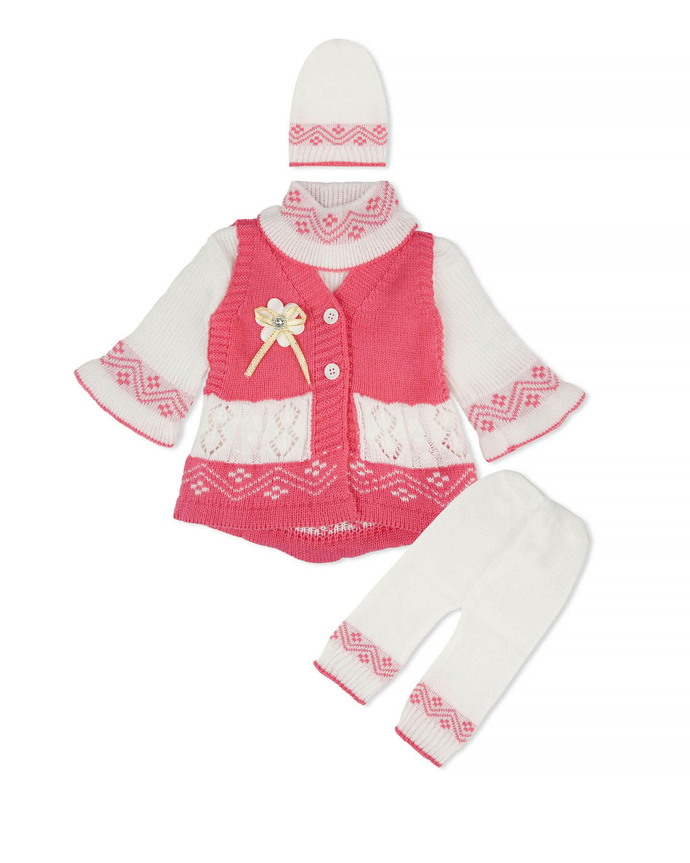 Newborn Girls Irani Suit – 4 Piece Set, Newborn Girls Sets & Suits, Chase Value, Chase Value