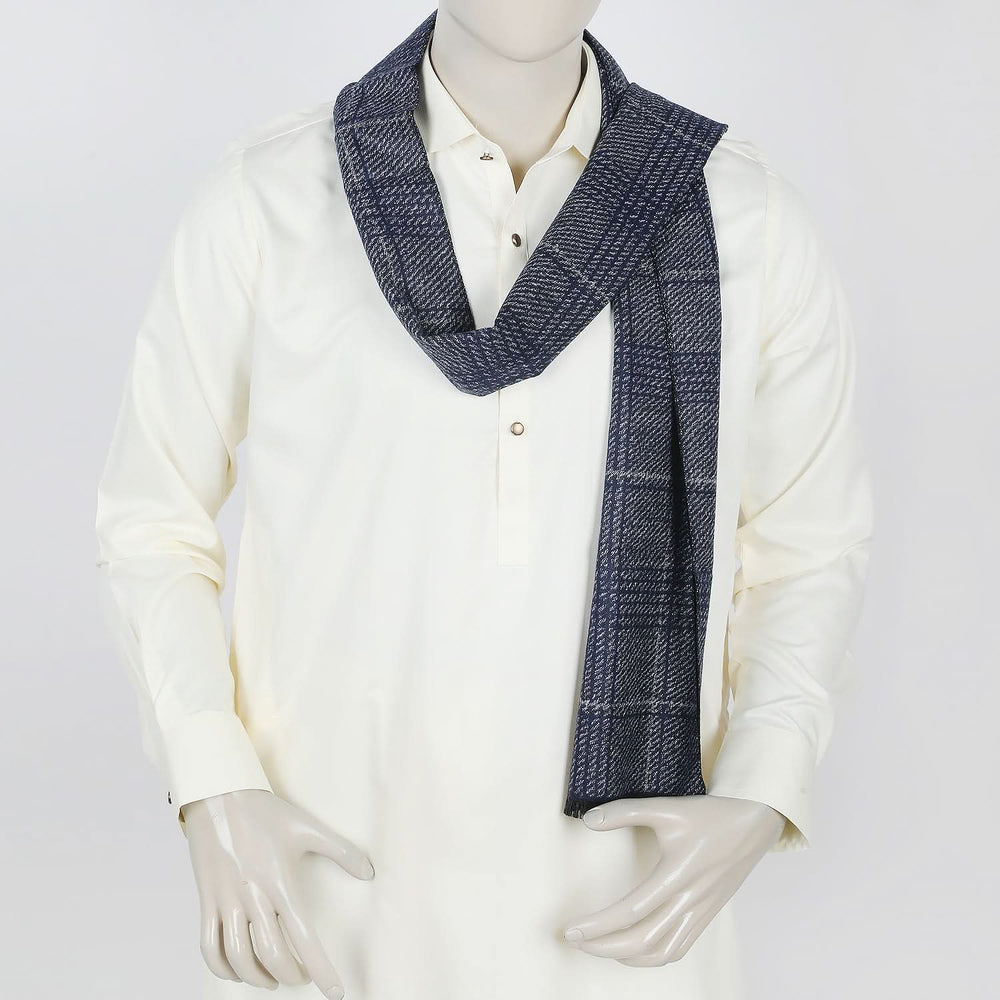 Men's Muffler - Navy Blue, Men's Shawls & Mufflers, Chase Value, Chase Value
