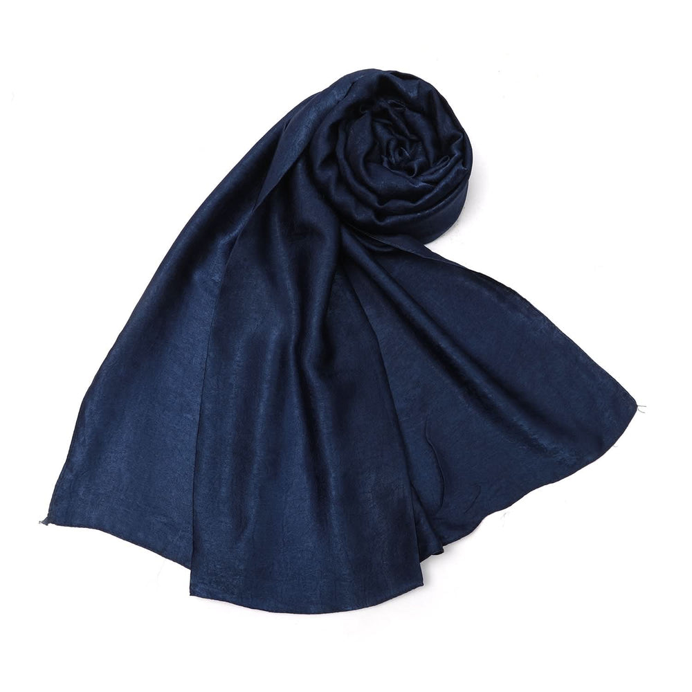 Women's Dyed Velvet Scarf - Navy Blue, Women Scarf Pins & Brooches, Chase Value, Chase Value