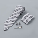 Men's Neck Tie Box With Pin - Off White, Men's Tie, Chase Value, Chase Value