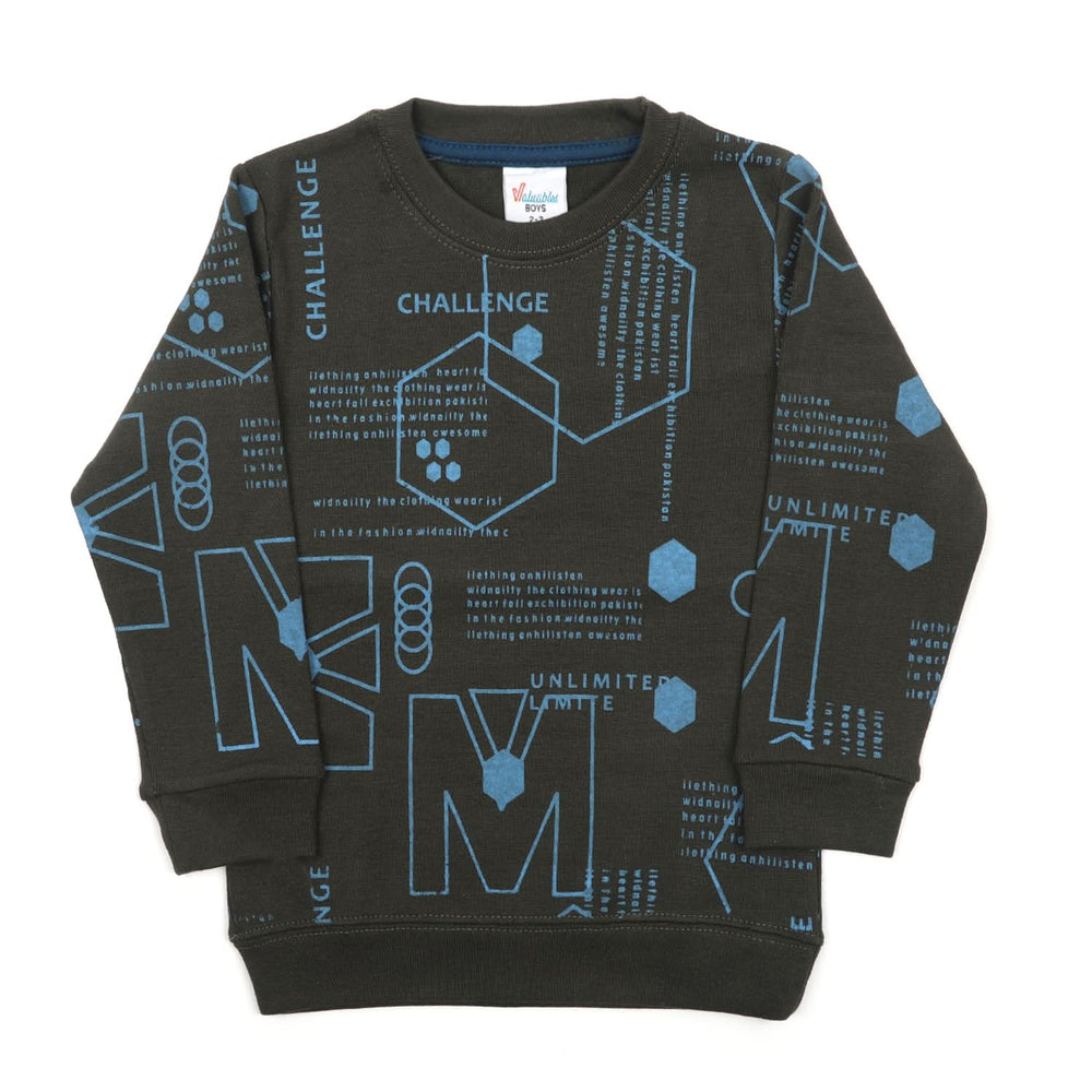 Boys Full Sleeves SweatShirt - Olive, Boys Hoodies & Sweat Shirts, Chase Value, Chase Value