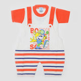 Newborn Boys Half Sleeves Romper - Orange, Newborn Boys Rompers, Chase Value, Chase Value