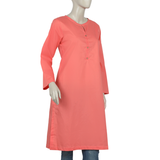 Women's Plain Kurti - Peach, Women Ready Kurtis, Chase Value, Chase Value