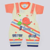 Newborn Boys Half Sleeves Romper - Peach, Newborn Boys Rompers, Chase Value, Chase Value