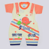 Newborn Boys Half Sleeves Romper - Peach, Newborn Boys Rompers, Chase Value, Chase Value