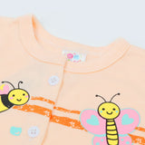 Newborn Girls Half Sleeves Suit - Peach, Newborn Girls Sets & Suits, Chase Value, Chase Value