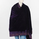 Women's Velvet Border Flower Shawl - Purple, Women Shawls & Scarves, Chase Value, Chase Value