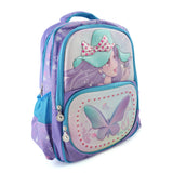 Kids Character Backpack – 18" School Bag with Cartoon Print - Purple, School Bags, Chase Value, Chase Value