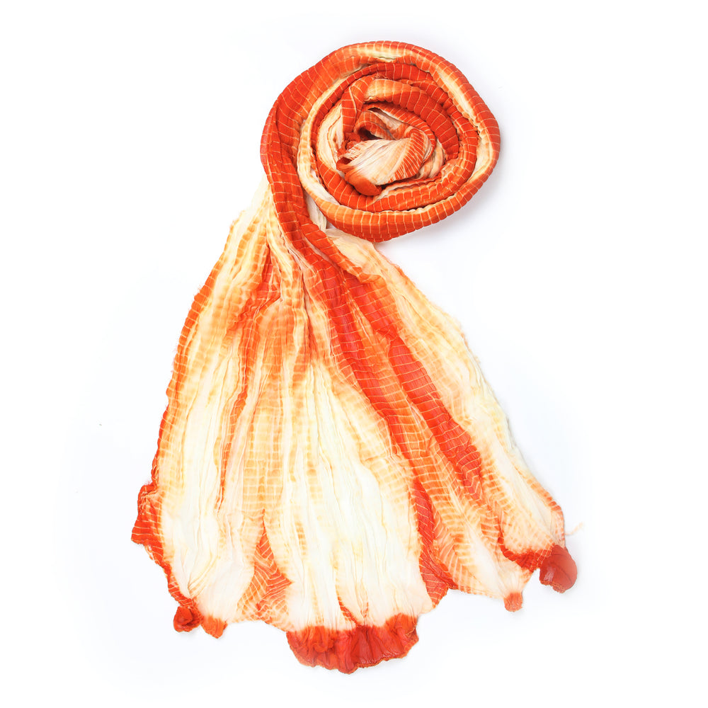 Women's Chiffon Tie & Day Dupatta - Rust, Women Dupatta, Chase Value, Chase Value