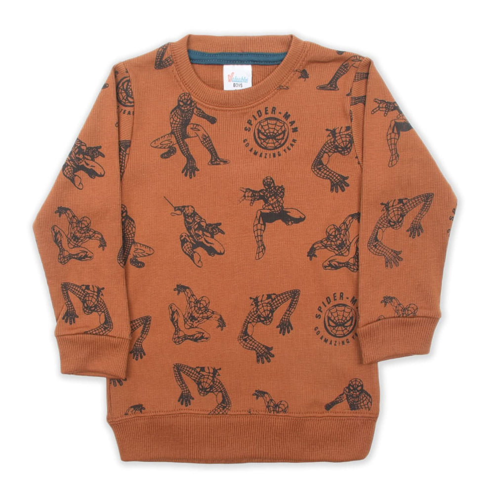 Boys Full Sleeves SweatShirt - Rust, Boys Hoodies & Sweat Shirts, Chase Value, Chase Value